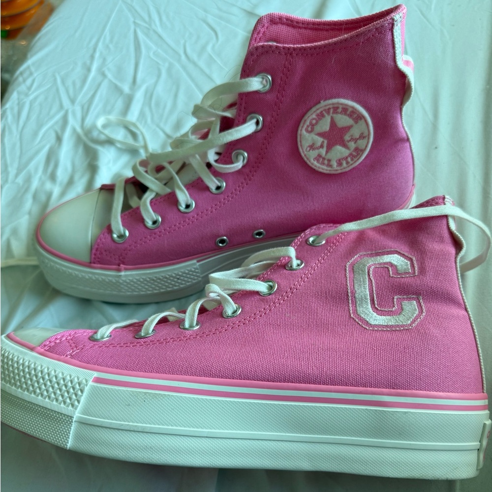 Converse Pink Platform High-Tops